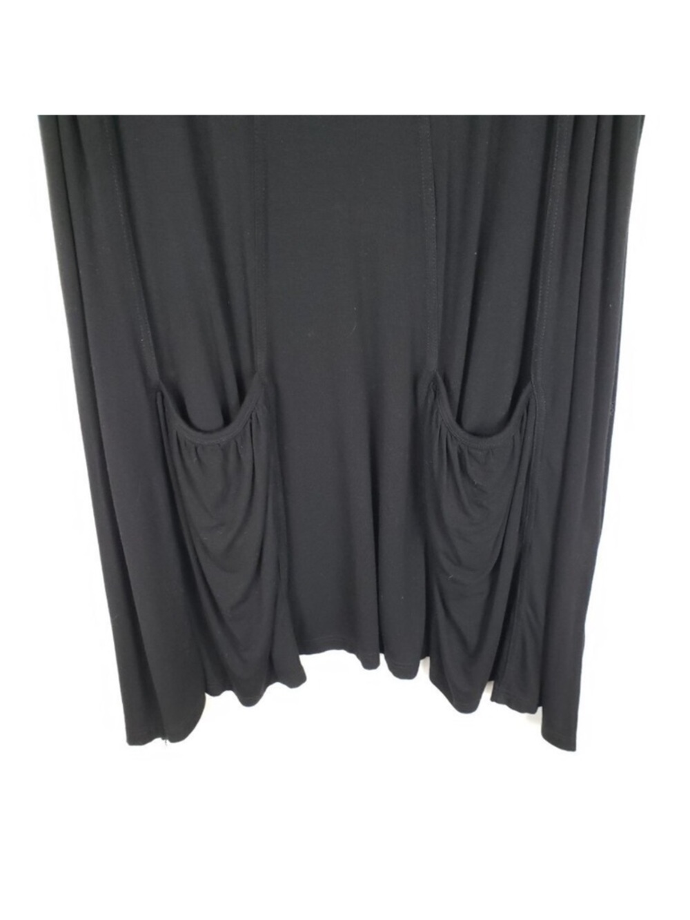 Heartstring Tunic Sleeveless Pocket Top Black Lagenlook Womens Size Large - Picture 4 of 8